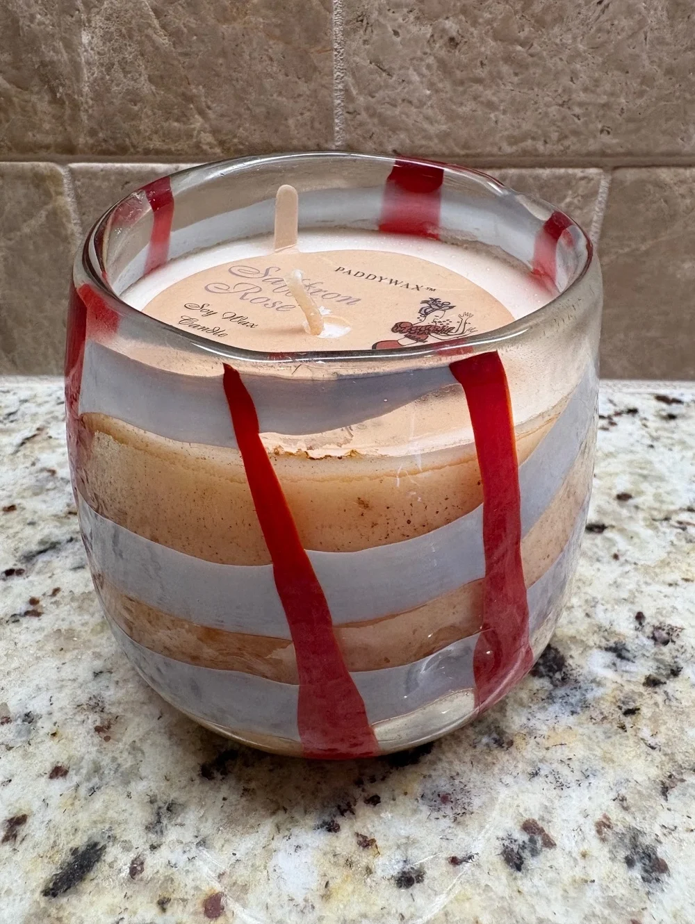 Paddywax Saffron Rose Soy Wax Candle 11 oz Artisan Hand-Made Glass New